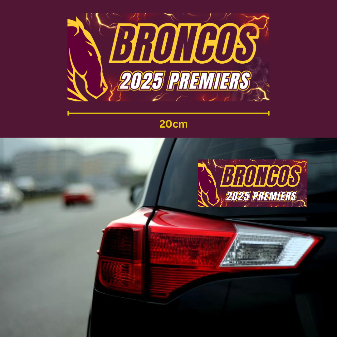 2025 Broncos Premiers Bumper Sticker