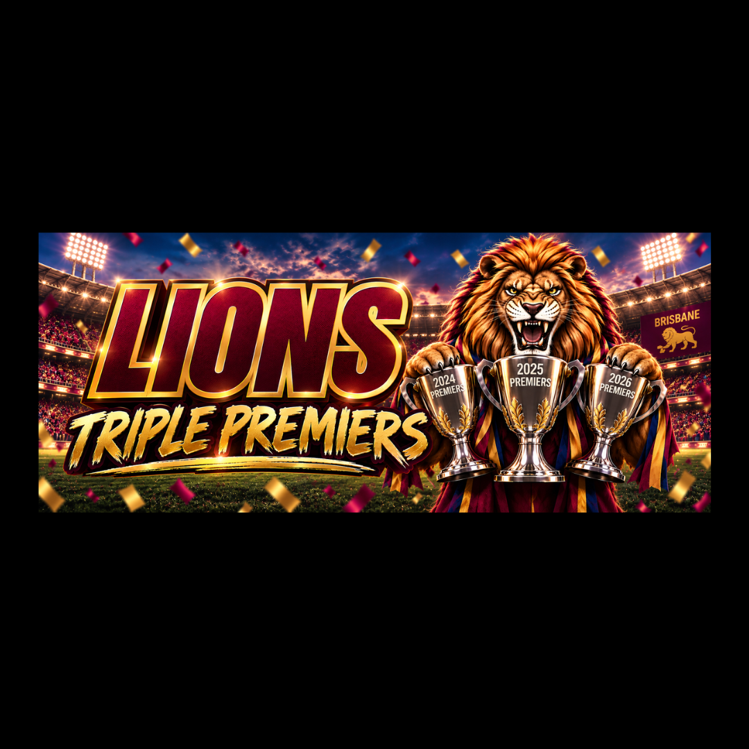 2026 Lions Triple Premiers Bumper Sticker