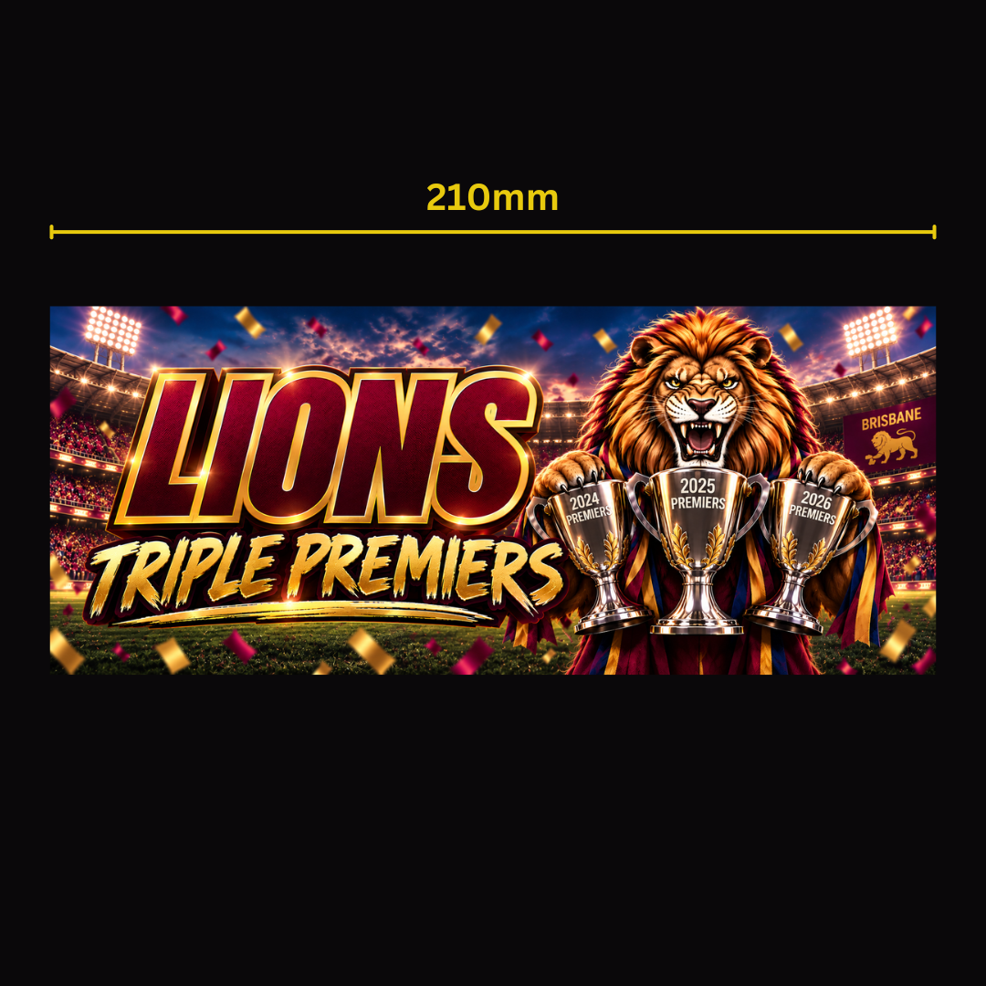 2026 Lions Triple Premiers Bumper Sticker
