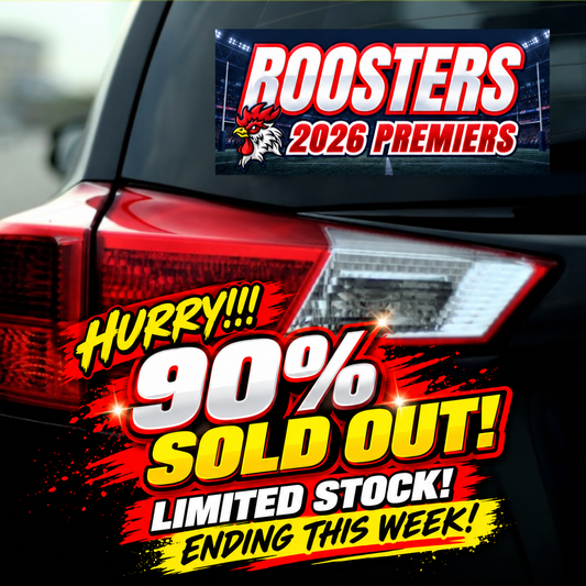 2026 Roosters Premiers Bumper Sticker